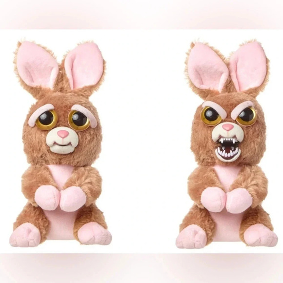 Feisty Pets 10" Plush Vicky Plush Stuffed Vicious Bunny - Growl - Picture 2 of 8